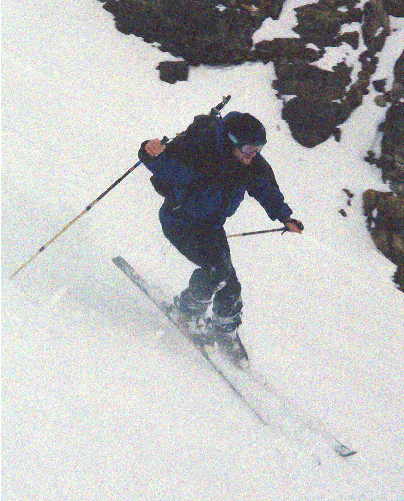 View down Bloody Couloir