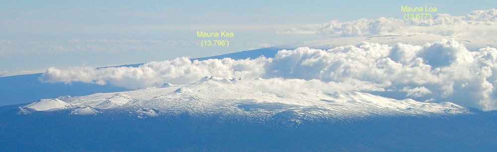 Hawaii's main volcanoes