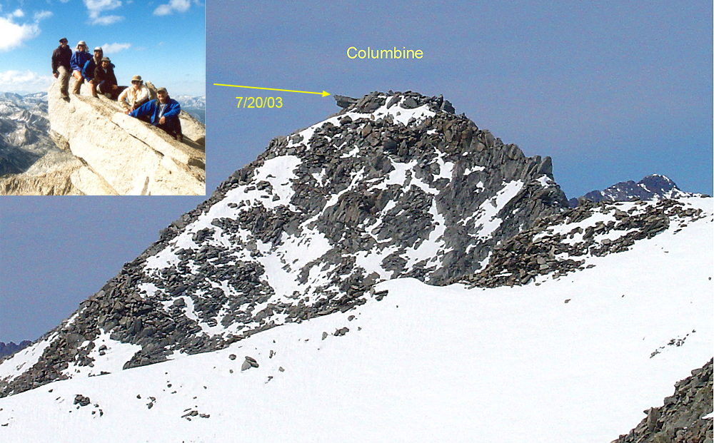 Skiing below North Palisade